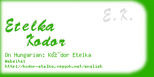 etelka kodor business card